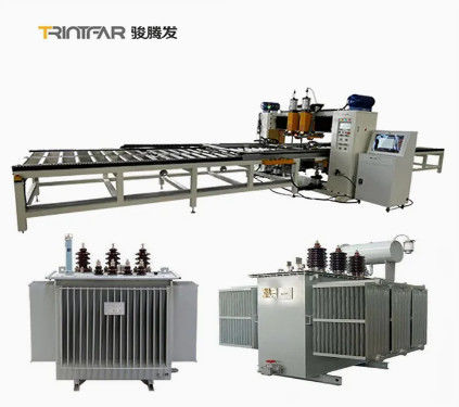 Transformator Radiator Fin Produktionslinie PLC Steuerung Stahlplatte Radiator Produktionslinie Hochautomatisierung mit Servomotoren Mehrköpfige Gantry-Spot-Schweißen