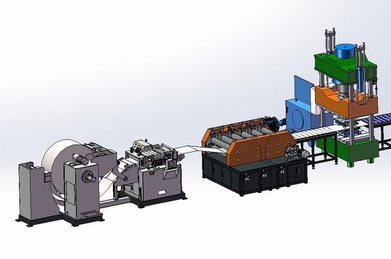 Automatisches Be- und Entladen einer vollautomatischen Produktionslinie für Transformator-Kühler