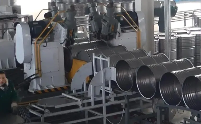 200L Stahltrommeln Herstellungsmaschine Stahlfässer Produktionslinie 1